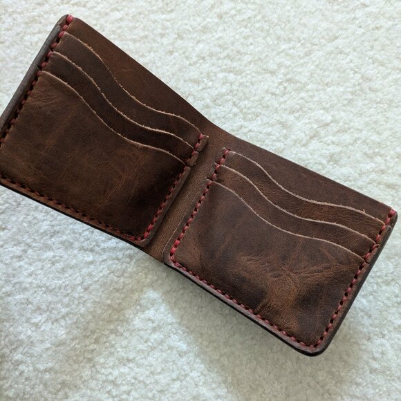 Hand Stitched Leather Card Holder, Wallet and Coasters Bundle - Picture 7 of 10